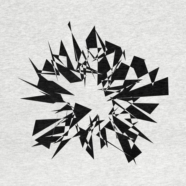 Geometric Abstract III Black and White by k10artzone